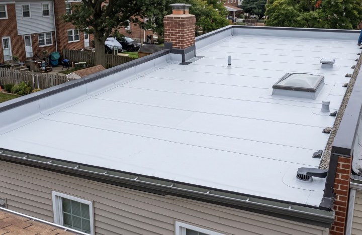 Residential flat roof replaced by Roof Wizards